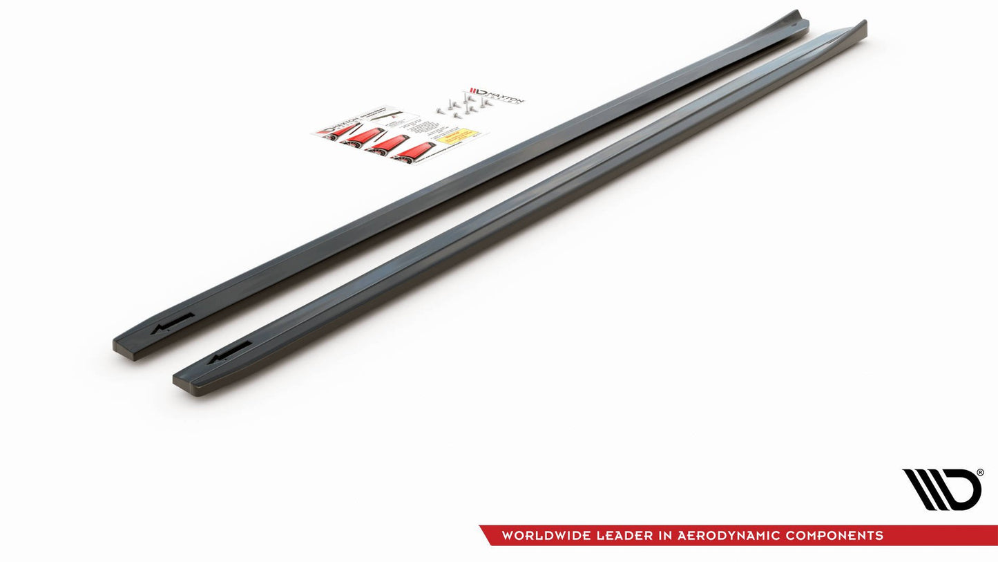 Seitenschweller Ansatz für V.4 VW Golf 7 R / R-Line Facelift schwarz matt