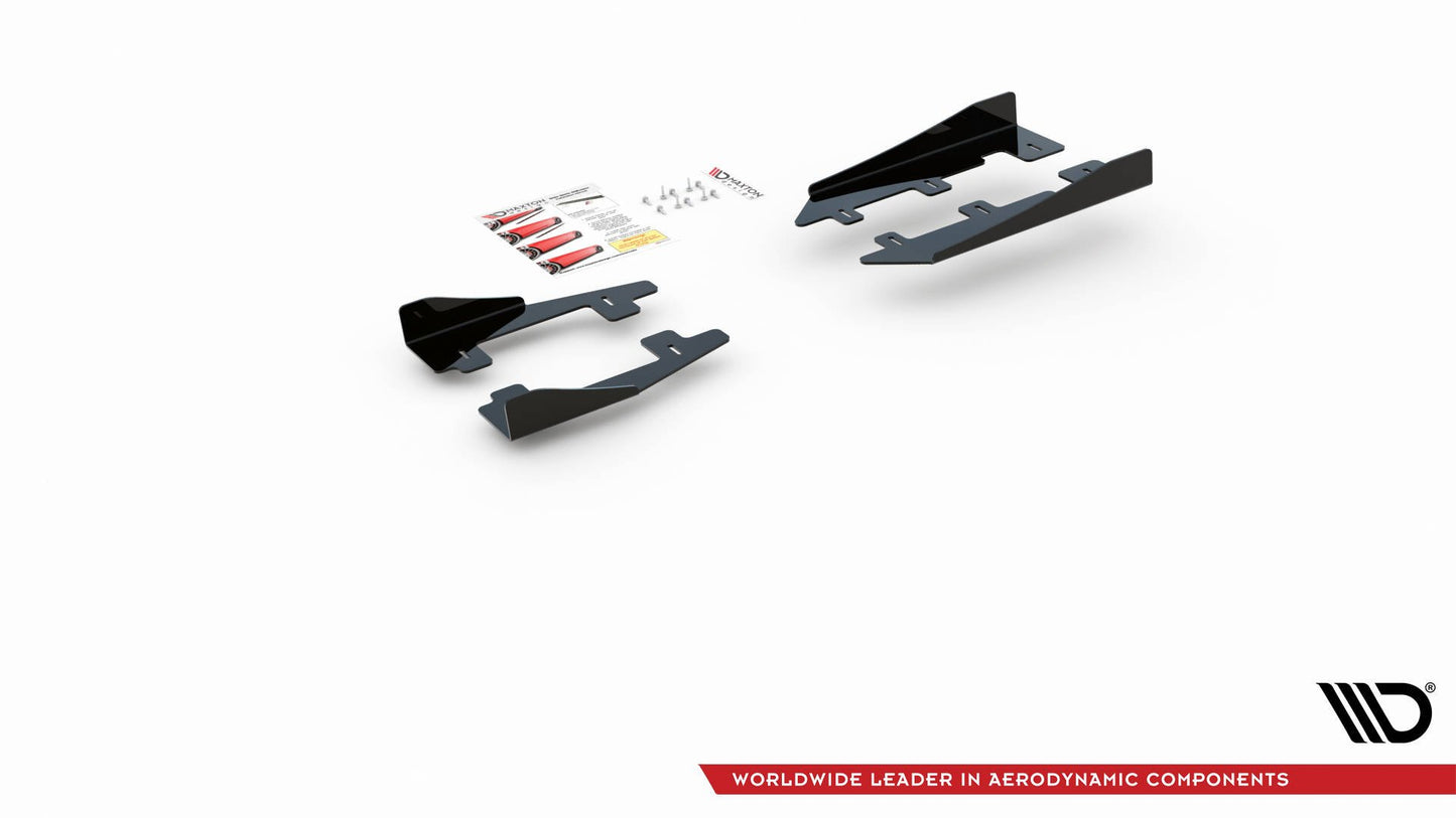 Seitenschweller Flaps für Ford Focus RS Mk3 schwarz Hochglanz