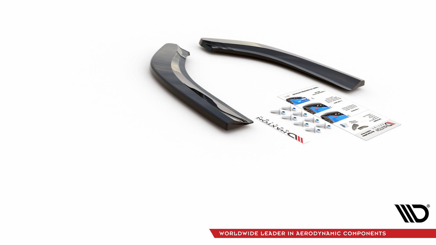 Heck Ansatz Flaps Diffusor für Ford S-Max Vignale Mk2 Facelift schwarz Hochglanz
