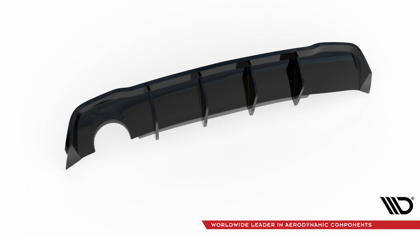 Diffusor Heck Ansatz für Opel Astra GTC OPC-Line J (Einzelauspuff li.) schwarz Hochglanz