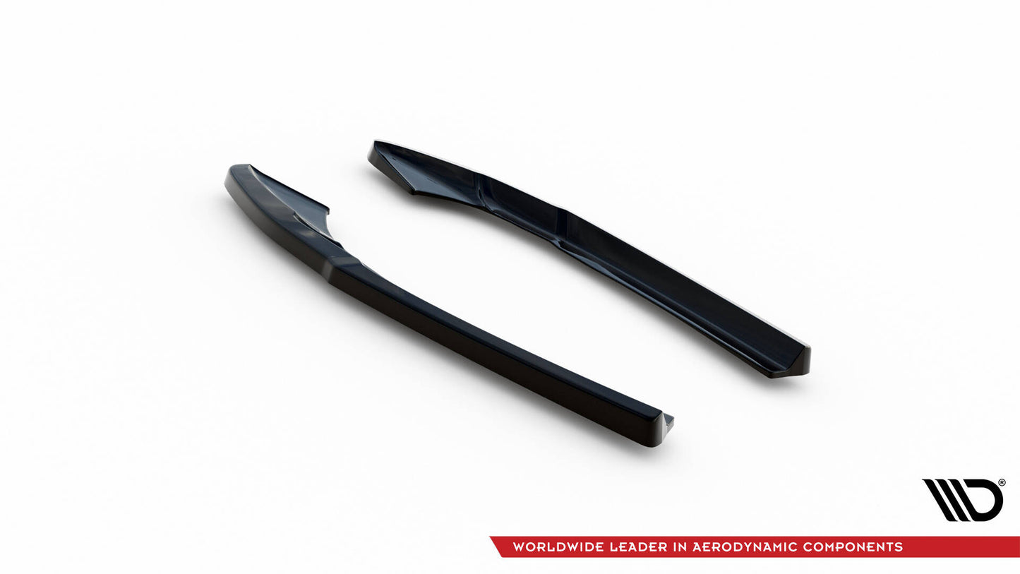 Heck Ansatz Flaps Diffusor für Audi S4 B9 Facelift schwarz Hochglanz