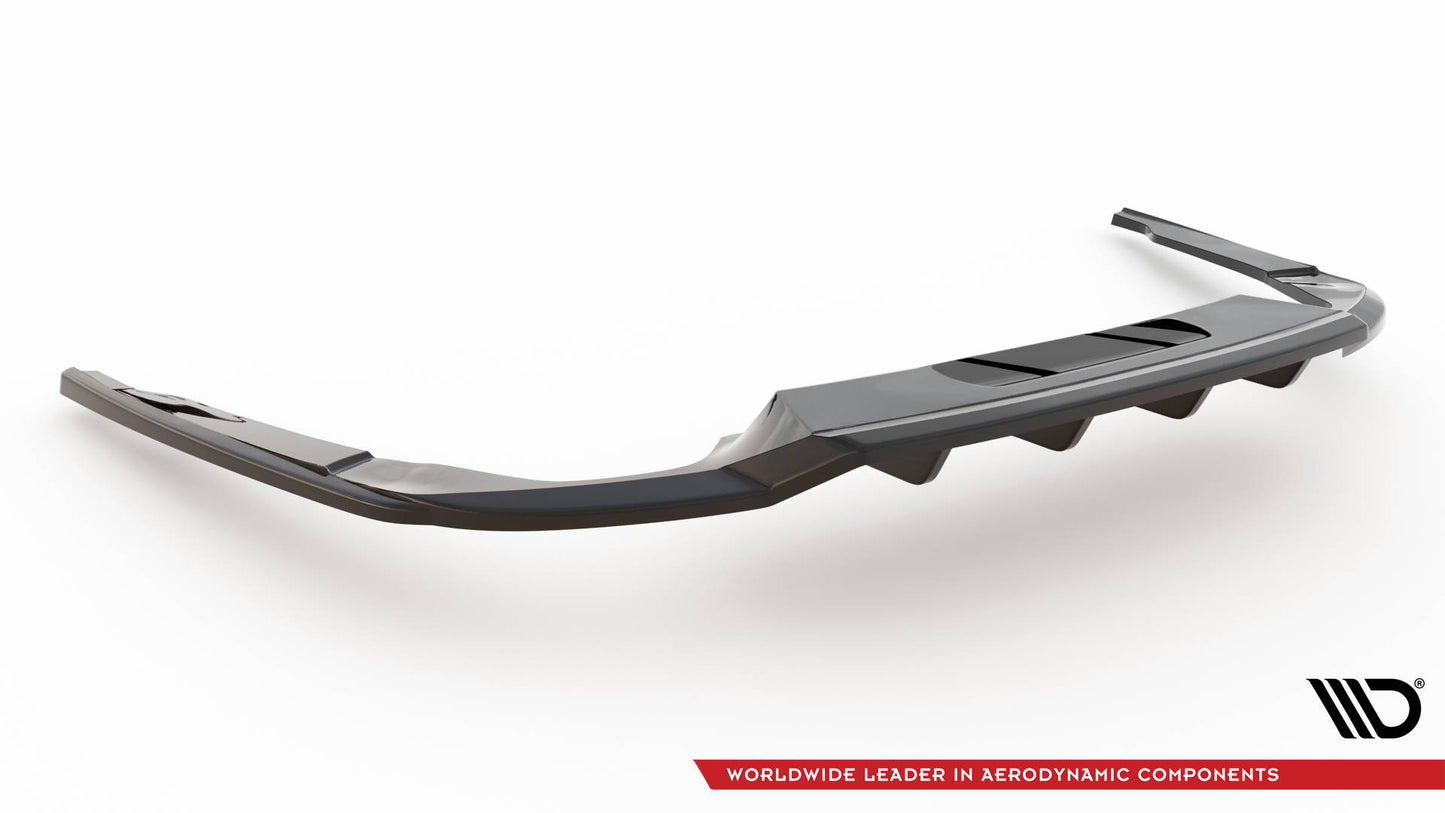 Mittlerer Cup Diffusor DTM Look Heck Ansatz für Skoda Octavia Sportline Mk4 schwarz Hochglanz