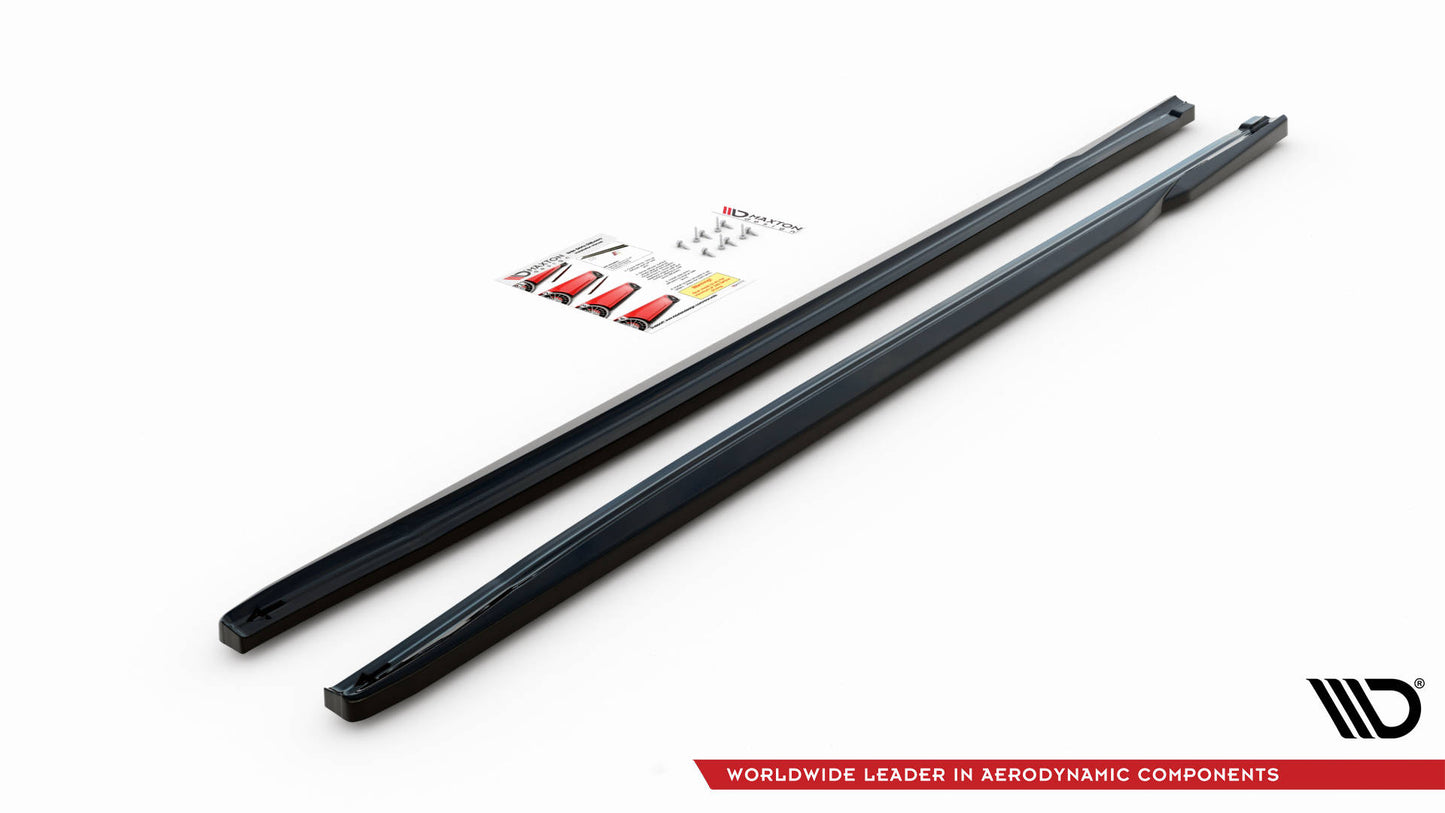 Seitenschweller Ansatz für Honda Civic Mk9 schwarz Hochglanz