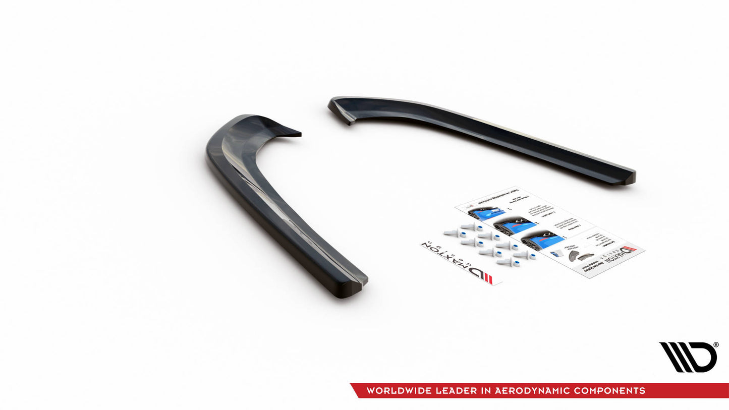 Heck Ansatz Flaps Diffusor für Ford Mondeo Mk5 schwarz Hochglanz