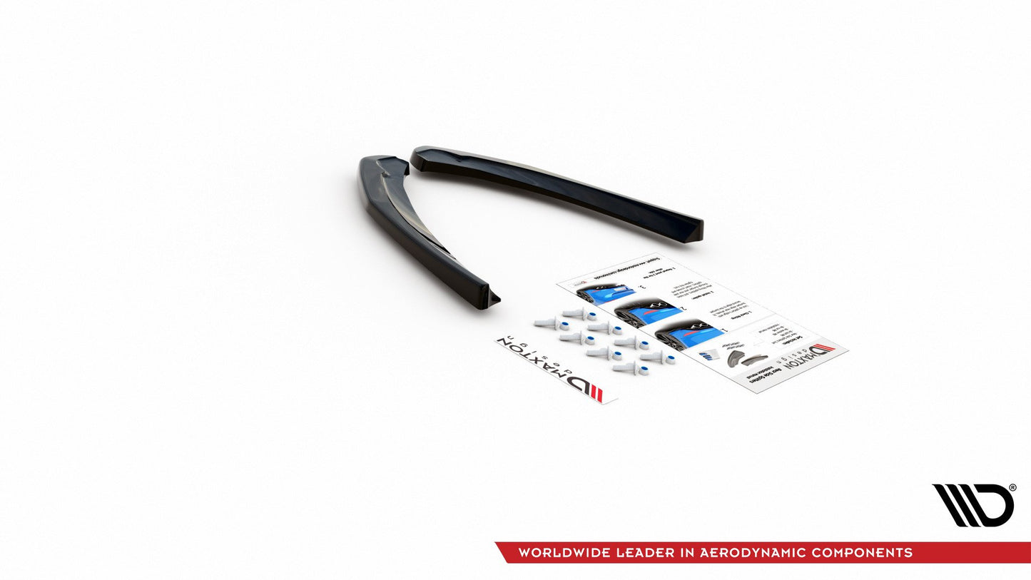 Heck Ansatz Flaps Diffusor für Abarth 124 Spider schwarz Hochglanz