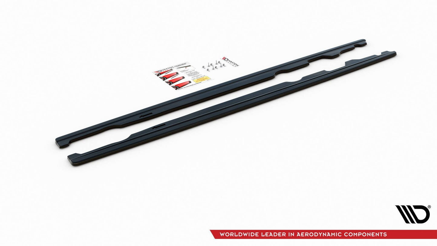 Seitenschweller Ansatz für Mini Cooper S John Cooper Works F56 schwarz Hochglanz