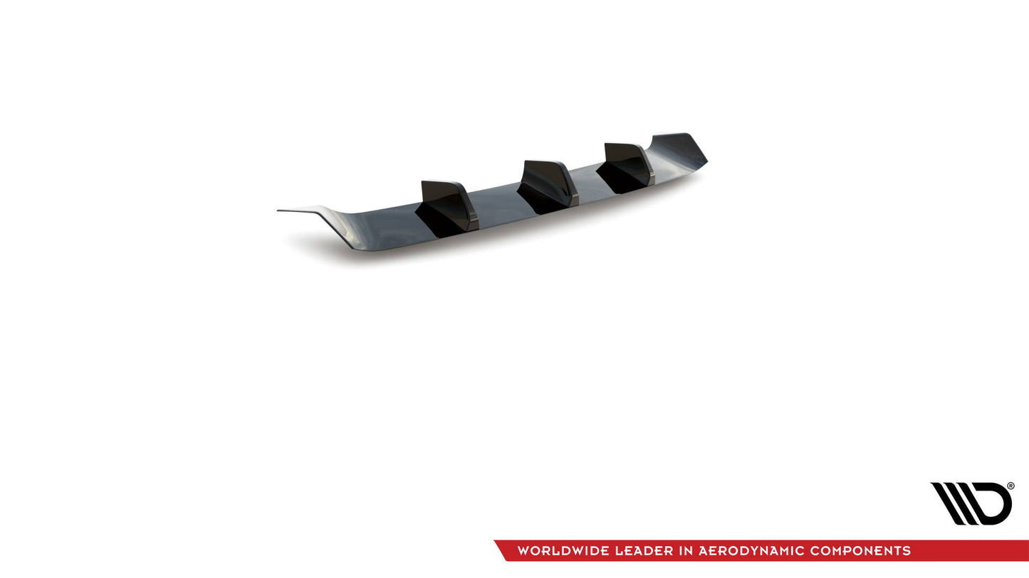 Diffusor Heck Ansatz für Lexus GS F Mk4 Facelift schwarz Hochglanz
