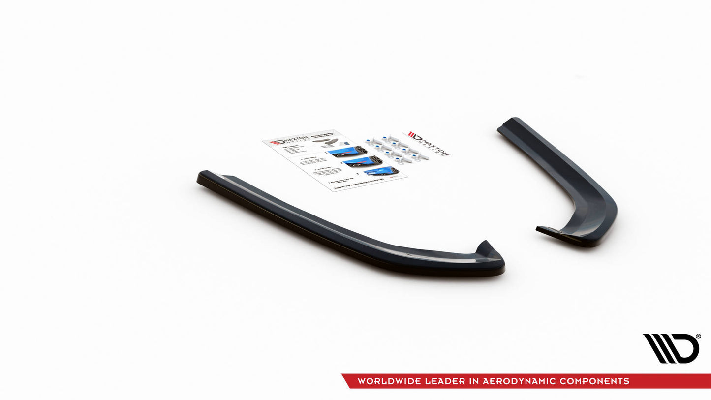 Heck Ansatz Flaps Diffusor für Ford Mondeo Mk5 schwarz Hochglanz