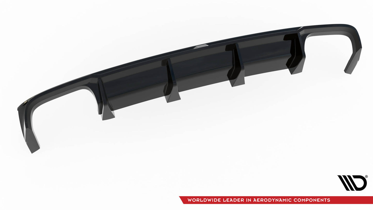 Diffusor Heck Ansatz für Audi S8 D5 schwarz Hochglanz