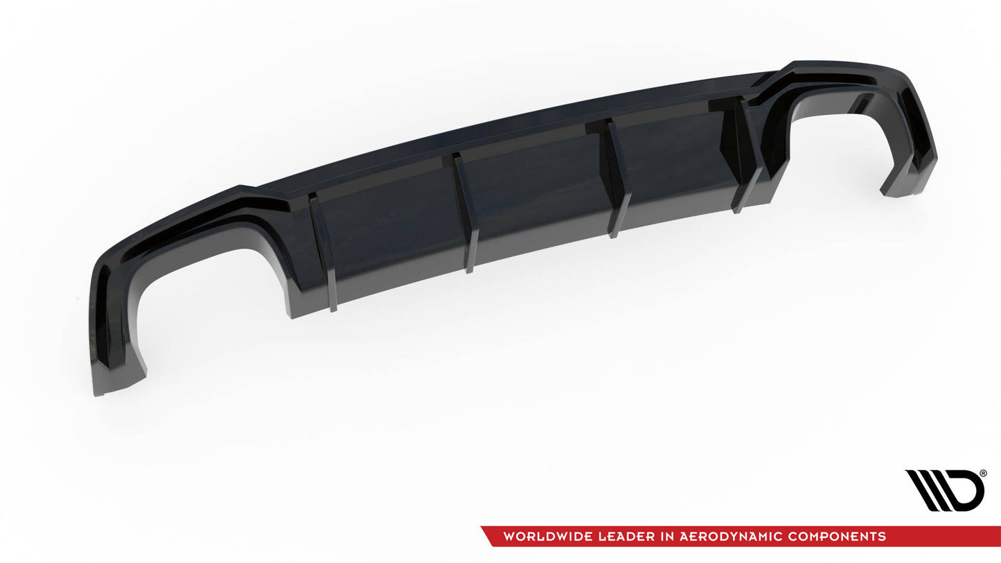 Diffusor Heck Ansatz für Audi S5 F5 Coupe / Sportback schwarz Hochglanz
