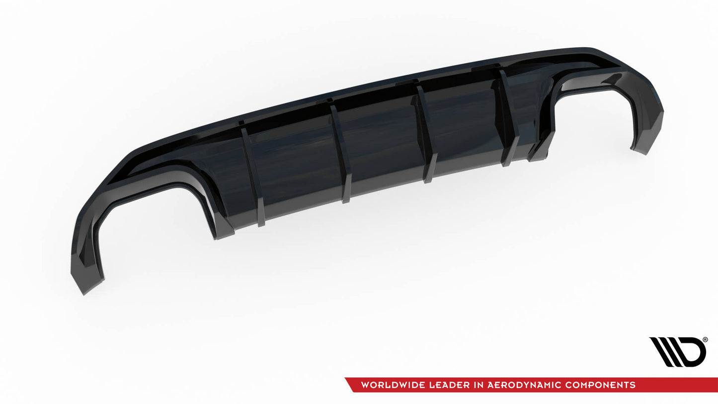 Diffusor Heck Ansatz für Audi S3 Limousine 8Y schwarz Hochglanz