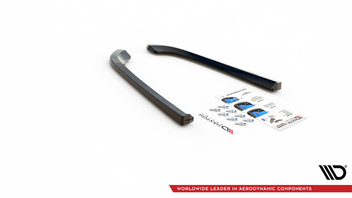 Heck Ansatz Flaps Diffusor für Volvo V70 Mk3 Carbon Look