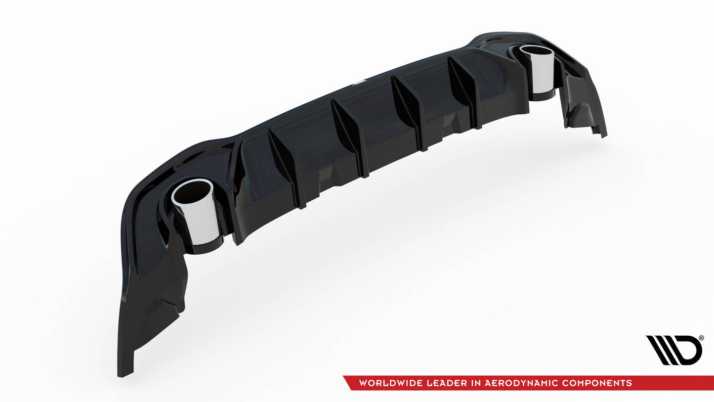 Diffusor Heck Ansatz + Endrohre für VW Golf GTE / R-Line Mk8 / Mk8 Facelift