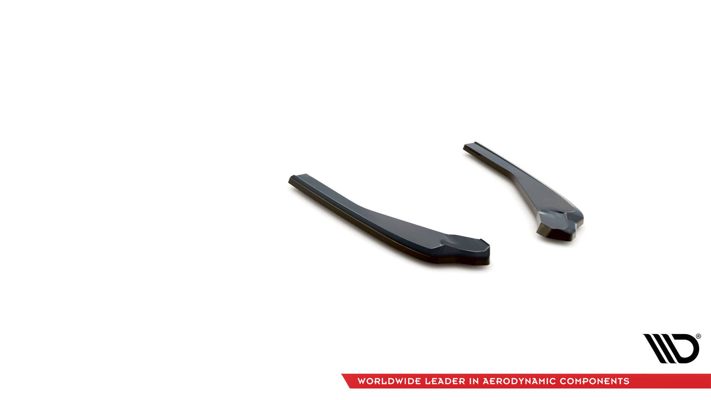 Heck Ansatz Flaps Diffusor für BMW X4 M-Paket G02 Facelift schwarz Hochglanz