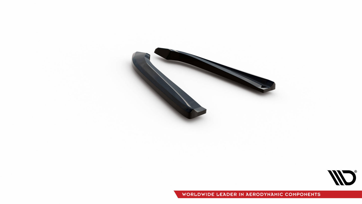 Heck Ansatz Flaps Diffusor für Audi RS6 Avant C6 schwarz Hochglanz