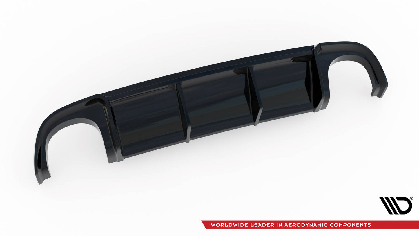 Diffusor Heck Ansatz für Audi RS4 B7 schwarz Hochglanz