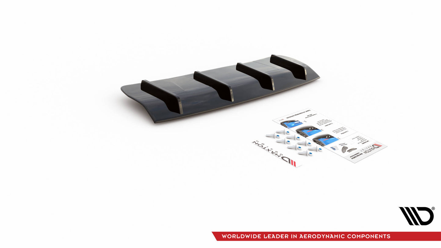 Diffusor Heck Ansatz für Volvo V70 Mk3 schwarz Hochglanz