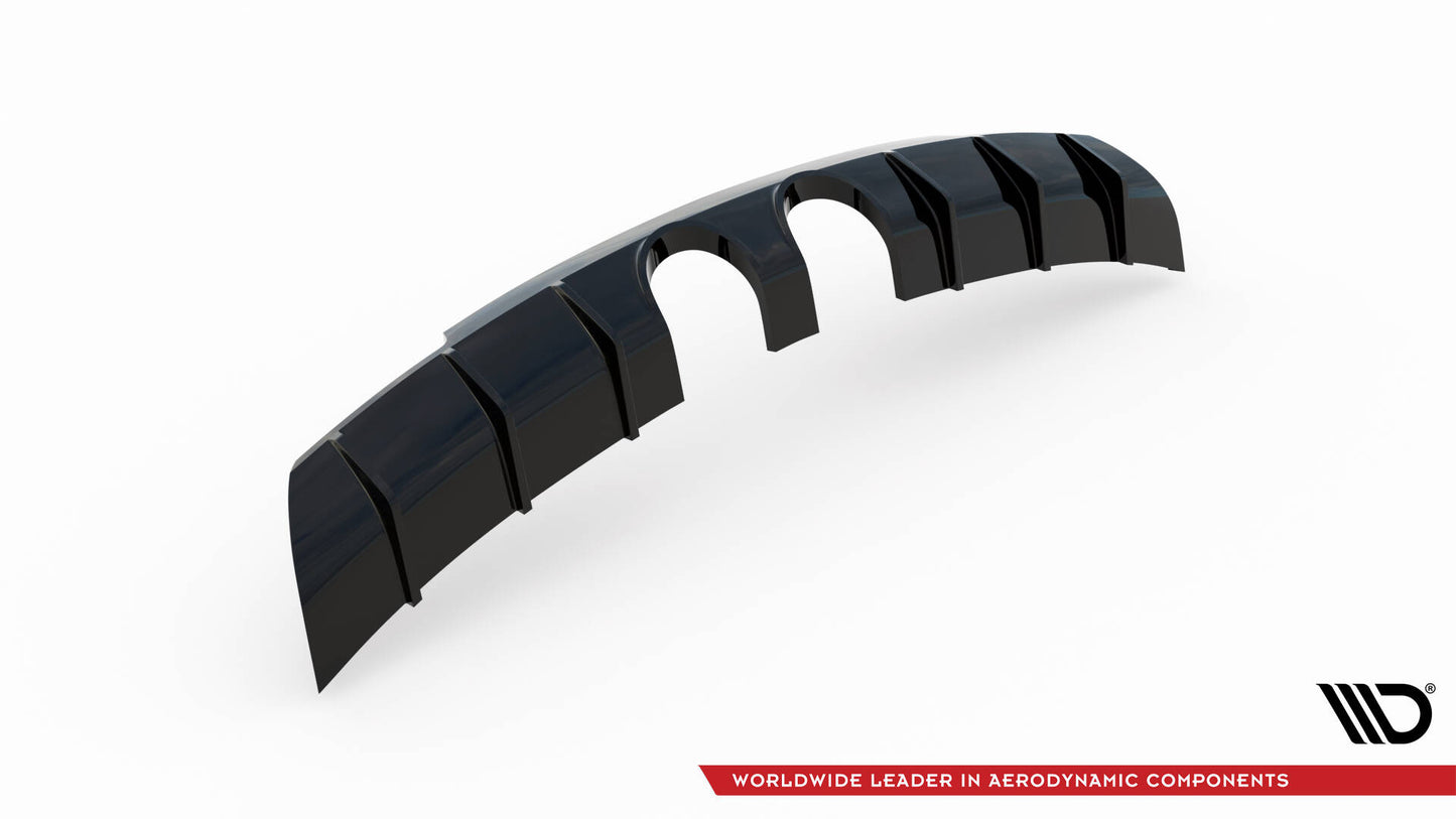 Diffusor Heck Ansatz V.3 für VW Scirocco R Mk3 schwarz Hochglanz