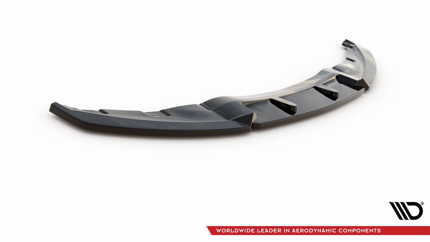 Front Ansatz V.3 für BMW 1er E81 Facelift schwarz Hochglanz