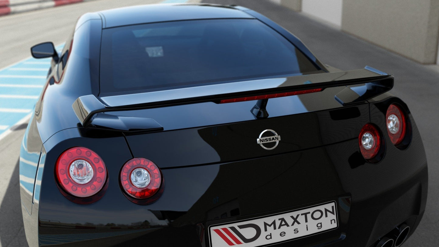 Spoiler CAP für NISSAN GT-R vor Facelift COUPE (R35-SERIES) (2007-2010) schwarz Hochglanz
