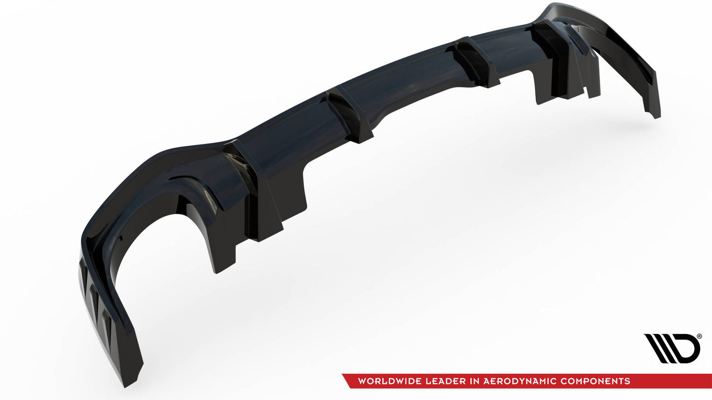 Diffusor Heck Ansatz für Audi RSQ8 Mk1 schwarz Hochglanz