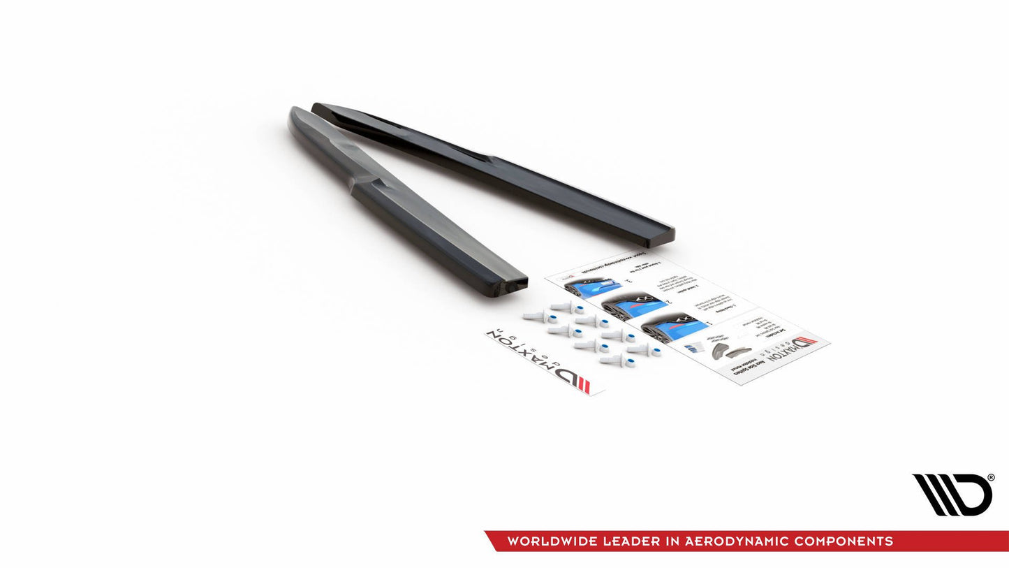 Heck Ansatz Flaps Diffusor für Audi A6 S-Line / S6 C8 / C8 Facelift schwarz Hochglanz