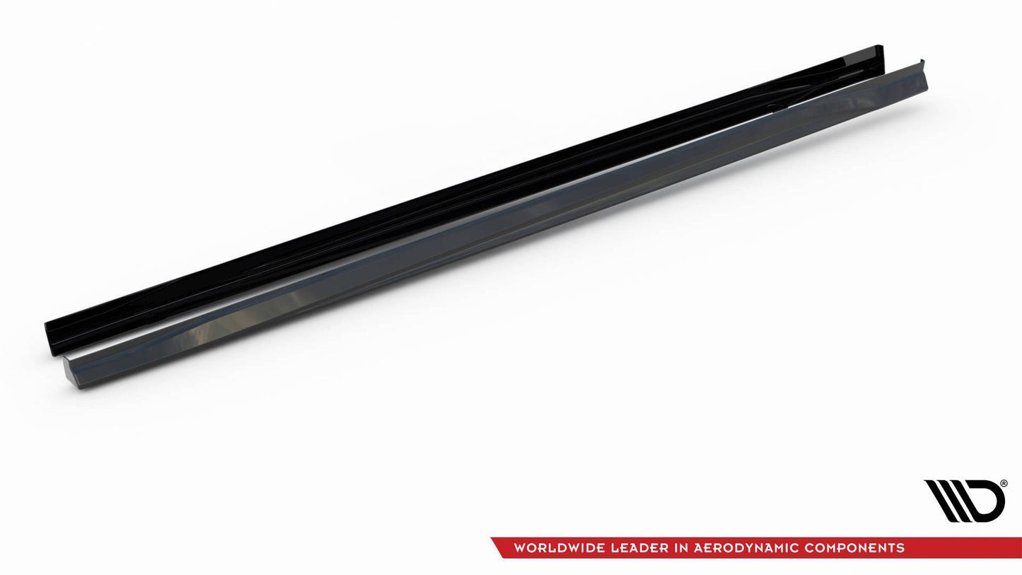 Seitenschweller Ansatz für V.3 für VW Golf GTI / GTE / GTI Clubsport / GTD / R-Line Mk8 schwarz Hochglanz