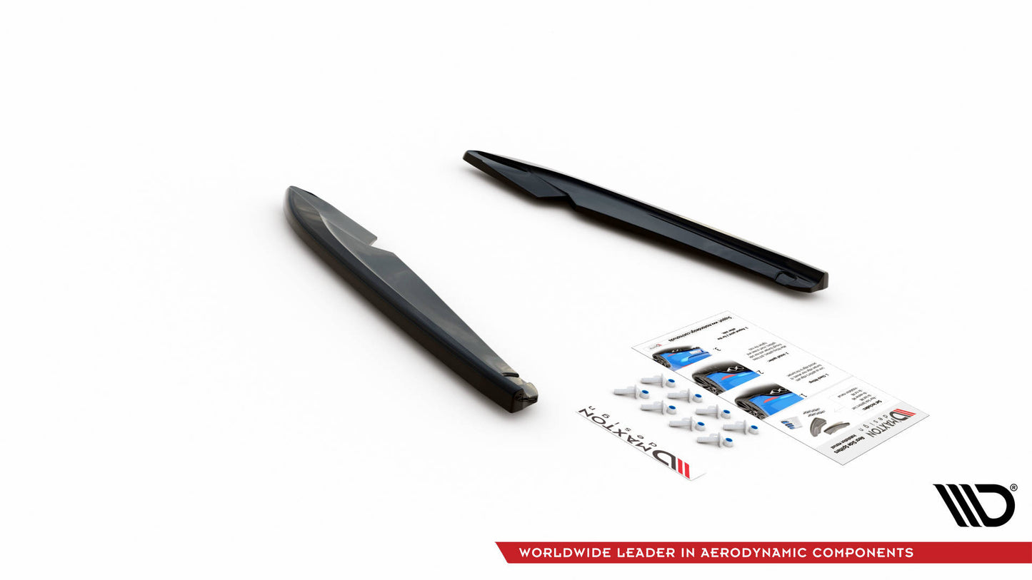 Heck Ansatz Flaps Diffusor V.2 für Seat Leon FR Sportstourer Mk3 schwarz Hochglanz