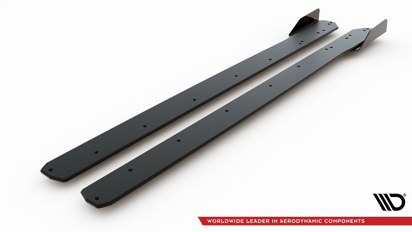 Street Pro Seitenschweller Ansatz für + Flaps Ford Focus ST / ST-Line Mk4 schwarz Hochglanz