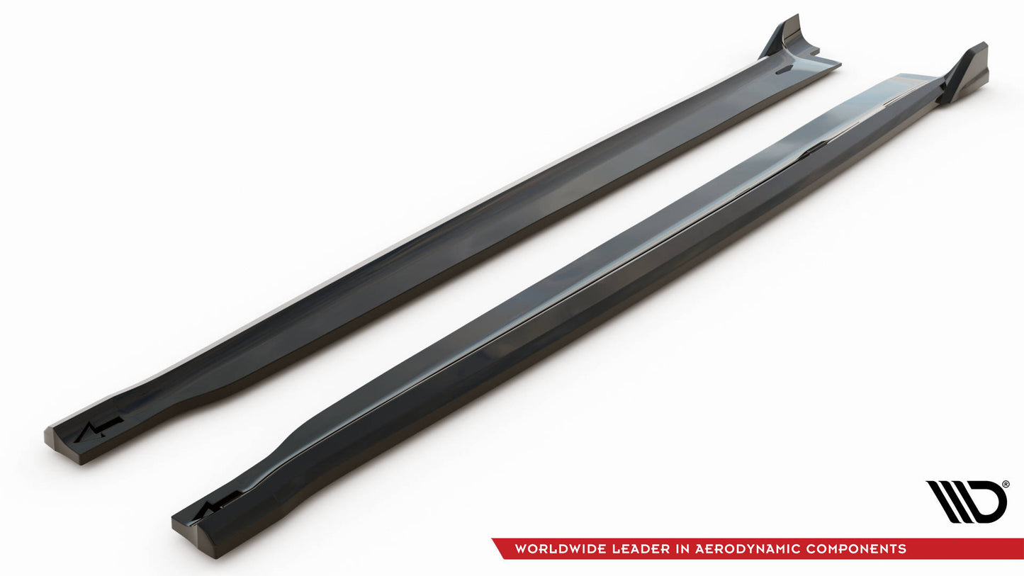 Seitenschweller Ansatz für V.2 für BMW X6 M-Paket F16 Carbon Look