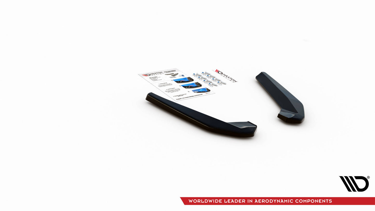 Heck Ansatz Flaps Diffusor für BMW X1 M-Paket F48 / F48 Facelift schwarz Hochglanz