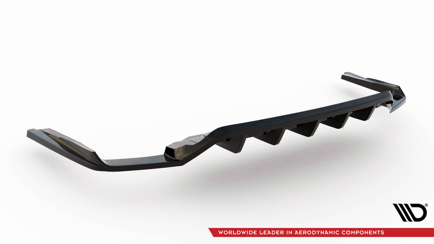 Mittlerer Cup Diffusor DTM Look Heck Ansatz für Audi SQ7 Mk2 (4M) Facelift schwarz Hochglanz