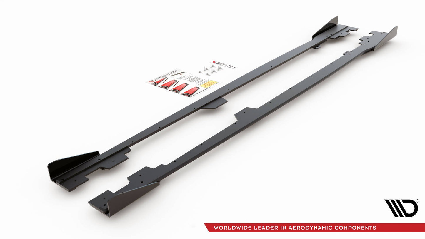 Street Pro Seitenschweller Ansatz für + Flaps BMW 1er F21 M135i / M140i / M-Paket schwarz Hochglanz