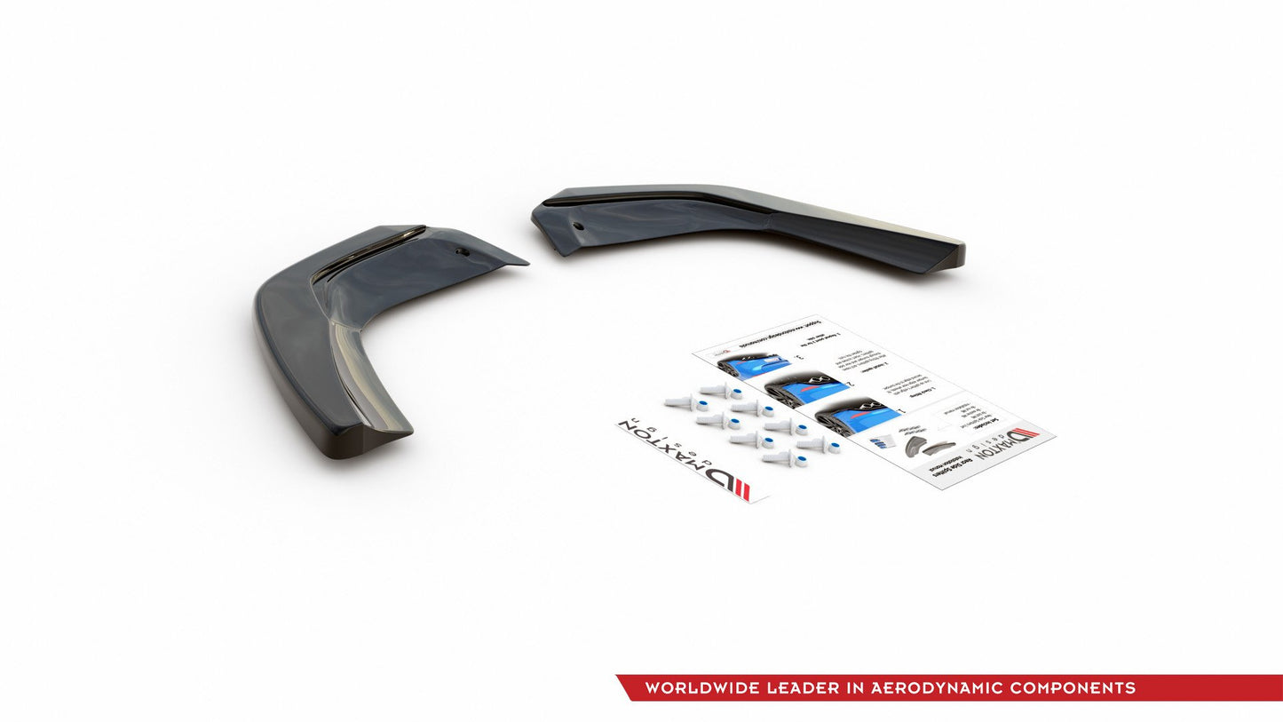 Heck Ansatz Flaps Diffusor für Mercedes A35 AMG Aero Hatchback W177 schwarz Hochglanz