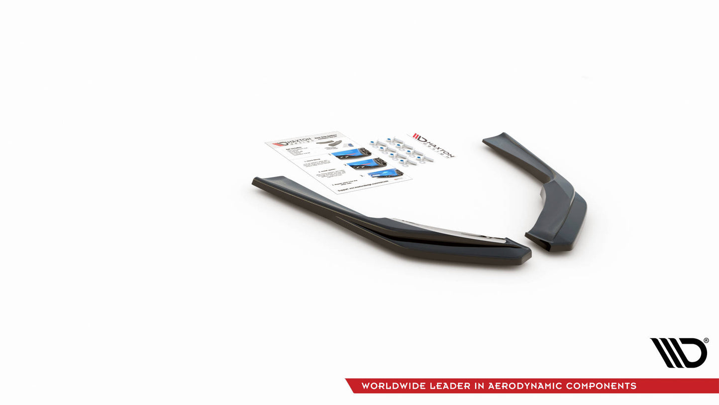 Heck Ansatz Flaps Diffusor für Infiniti Q60 S Mk2 schwarz Hochglanz