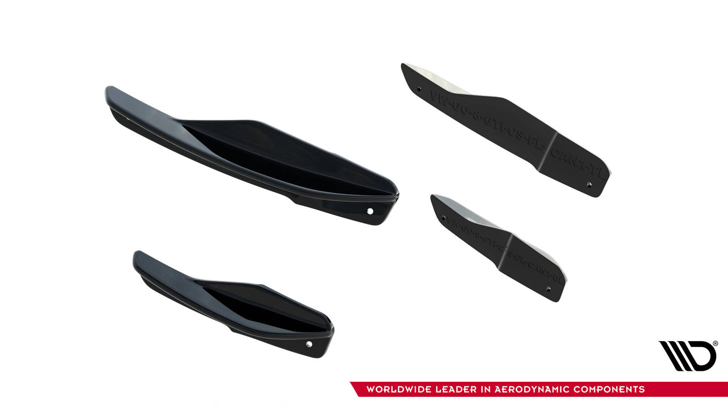 Stoßstangen Flaps Wings vorne Canards für VW Golf GTI Clubsport Mk8 Facelift