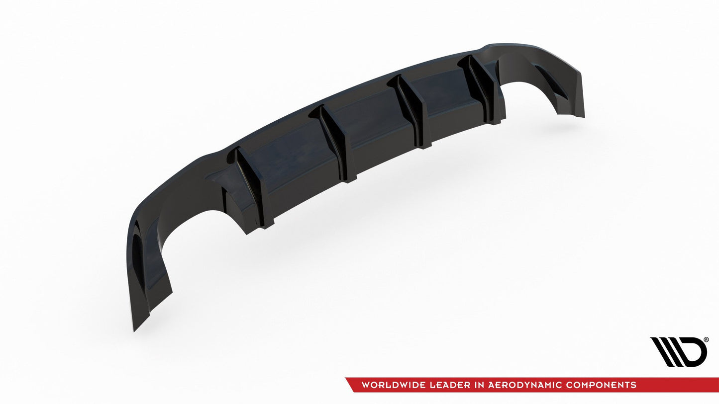 Diffusor Heck Ansatz für Seat Leon III Cupra schwarz Hochglanz