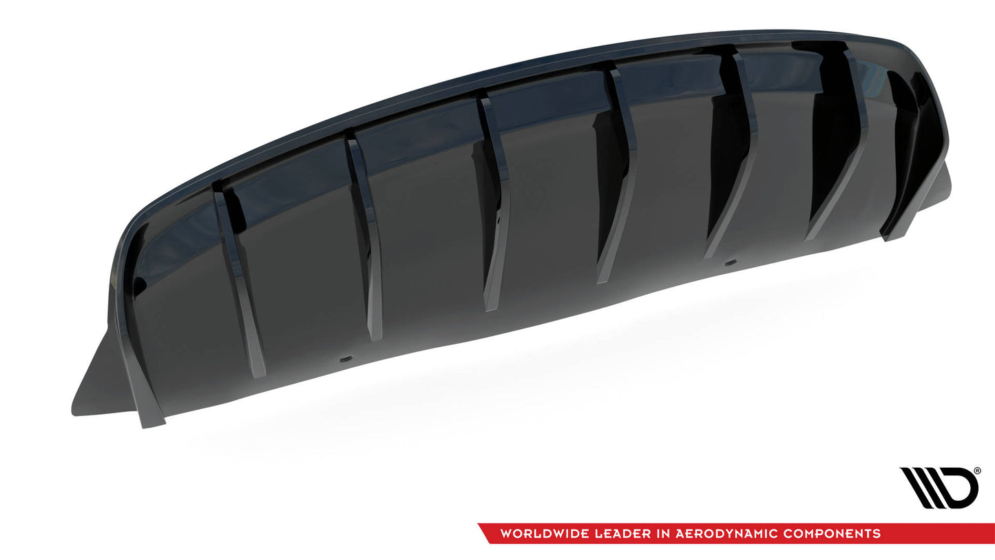 Diffusor Heck Ansatz V.2 für Tesla Model 3 schwarz Hochglanz
