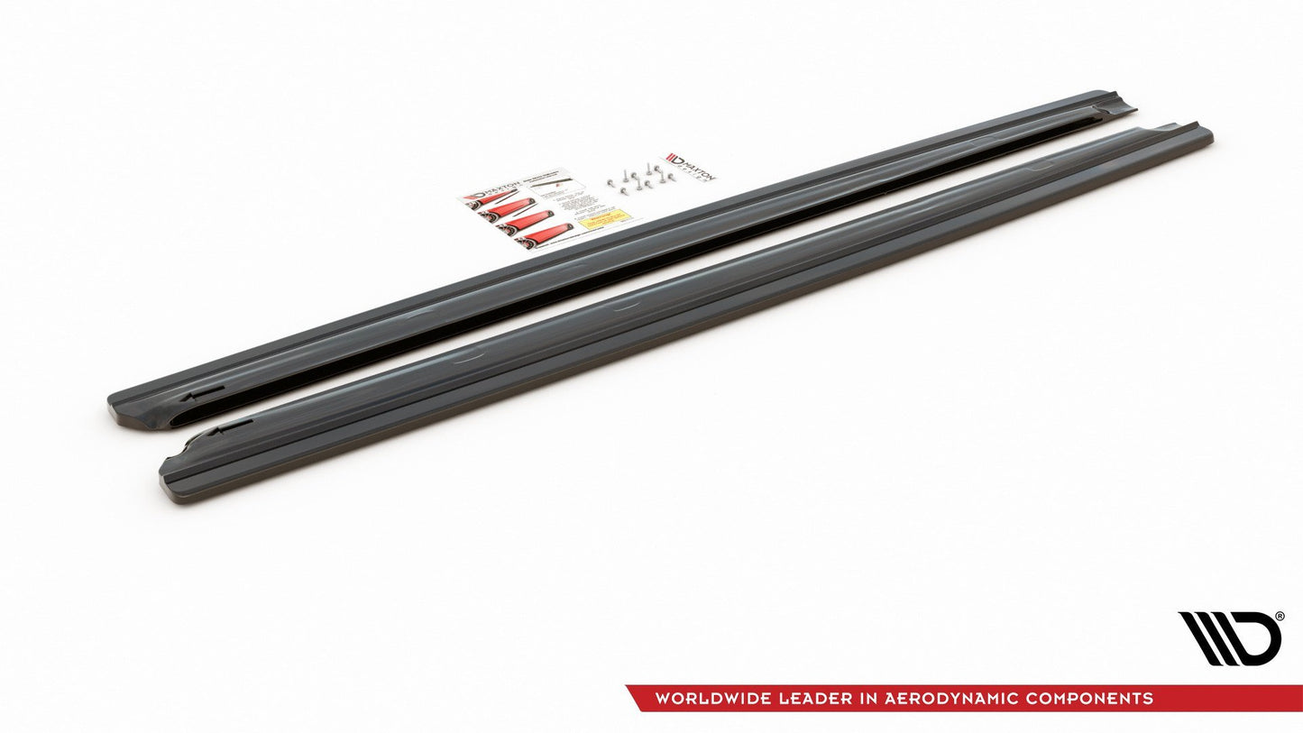 Seitenschweller Ansatz für Seat Leon Cupra / FR SC Mk3 / Mk3 FL schwarz Hochglanz