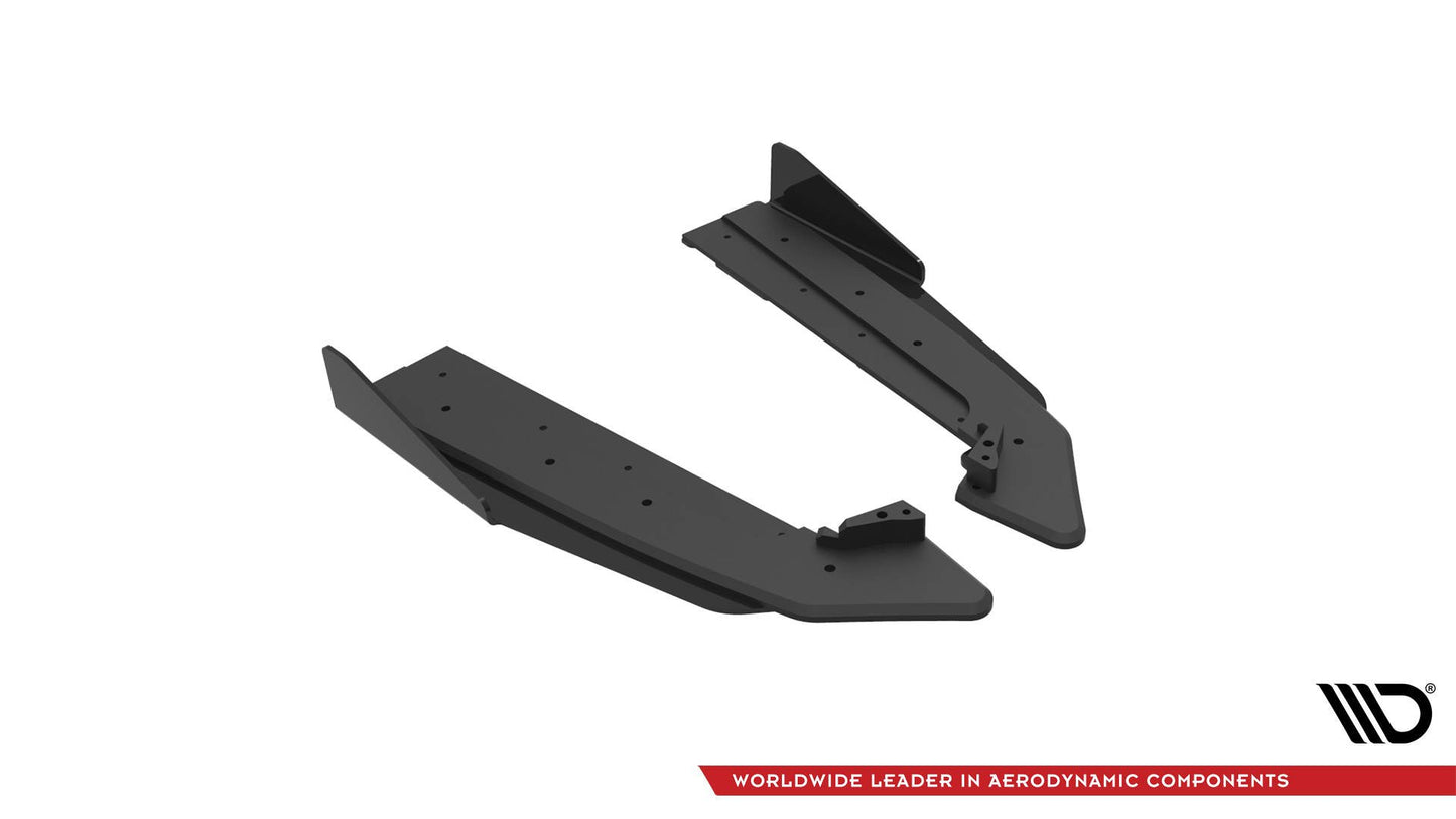 Street Pro Heck Ansatz Flaps Diffusor V.1 + Flaps für Ford Mustang GT Mk6 Facelift schwarz Hochglanz