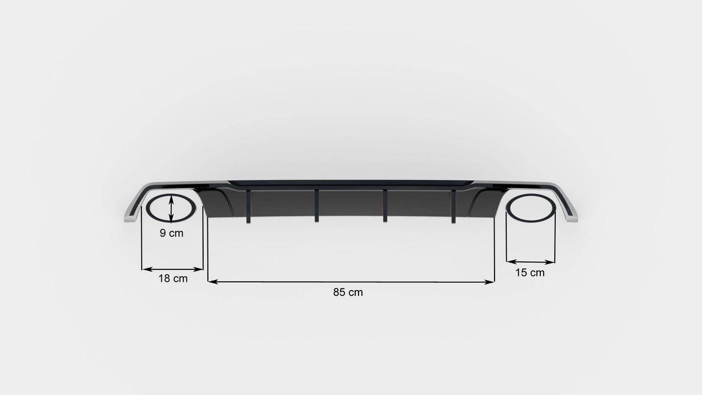 Diffusor Heck Ansatz V.2 für Seat Leon Cupra ST Mk3 FL