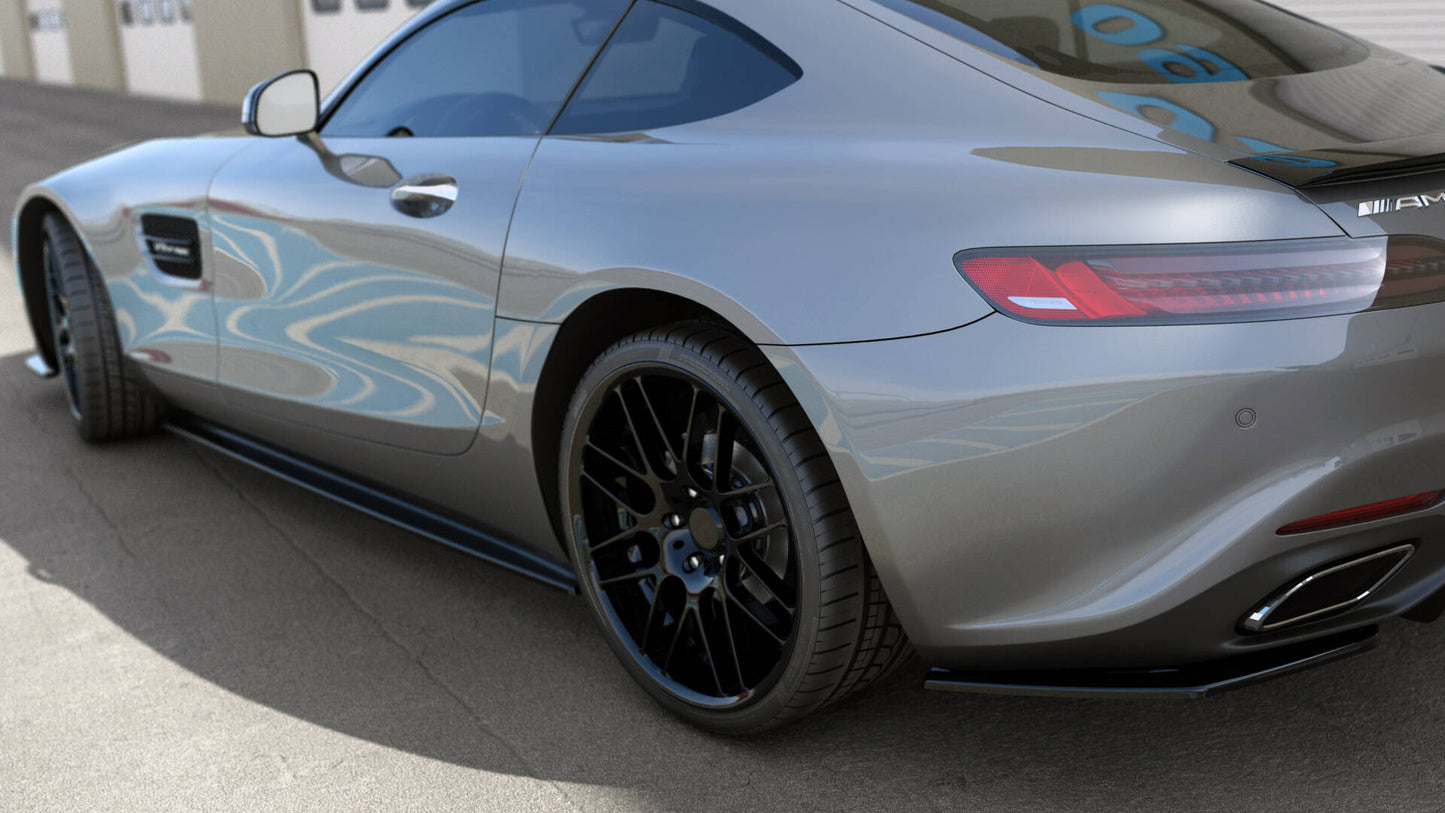 Seitenschweller Ansatz für Mercedes-AMG GT / GT S C190 Facelift schwarz Hochglanz