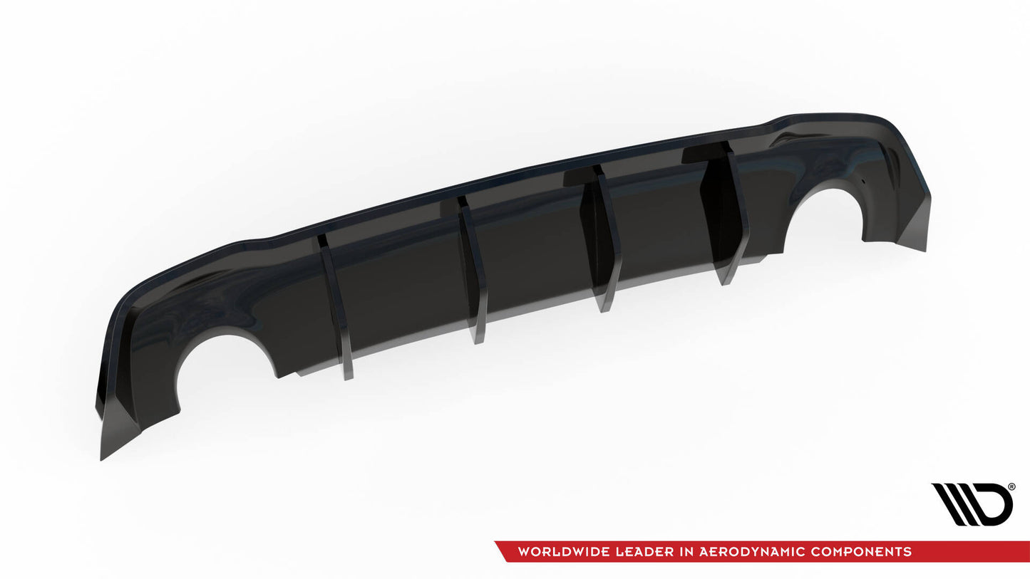 Diffusor Heck Ansatz für Opel Astra GTC OPC-Line J (Einzelauspuff li. re.) schwarz Hochglanz
