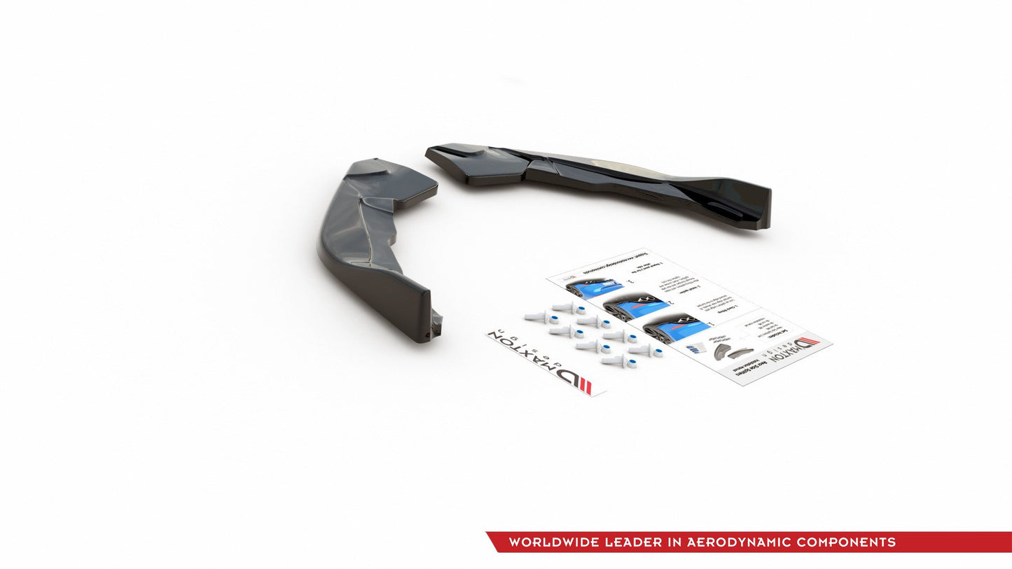 Heck Ansatz Flaps Diffusor für Toyota Corolla XII Hatchback schwarz Hochglanz