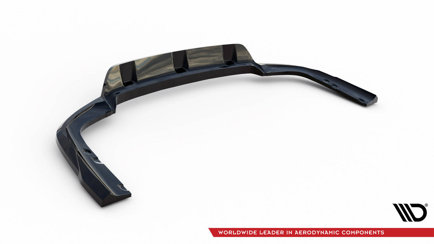 Mittlerer Cup Diffusor DTM Look Heck Ansatz für V.1 BMW X6 M-Paket G06 Facelift schwarz Hochglanz
