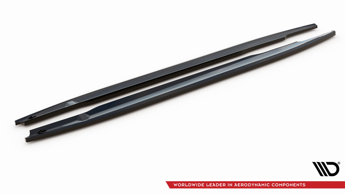 Seitenschweller Ansatz für Mercedes-Benz C AMG-Line / 43 AMG W206 schwarz Hochglanz