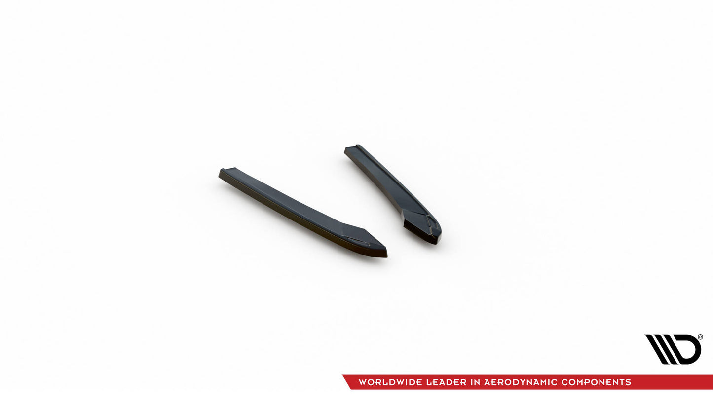 Heck Ansatz Flaps Diffusor für Audi A4 Competition B9 schwarz Hochglanz