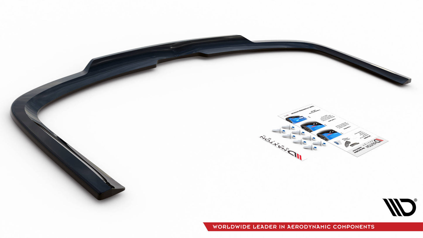 Mittlerer Diffusor Heck Ansatz für Volkswagen Caddy Long Mk3 Facelift schwarz matt