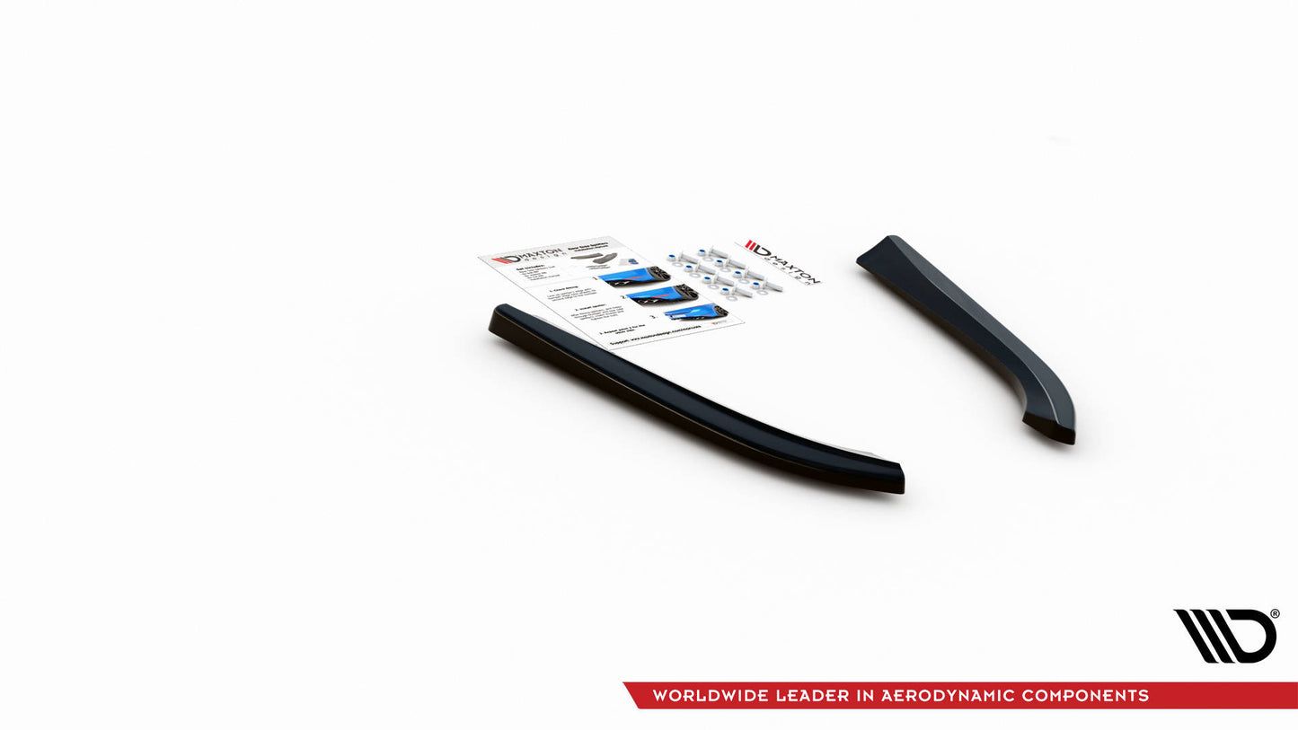 Heck Ansatz Flaps Diffusor für Audi S8 D3 schwarz Hochglanz