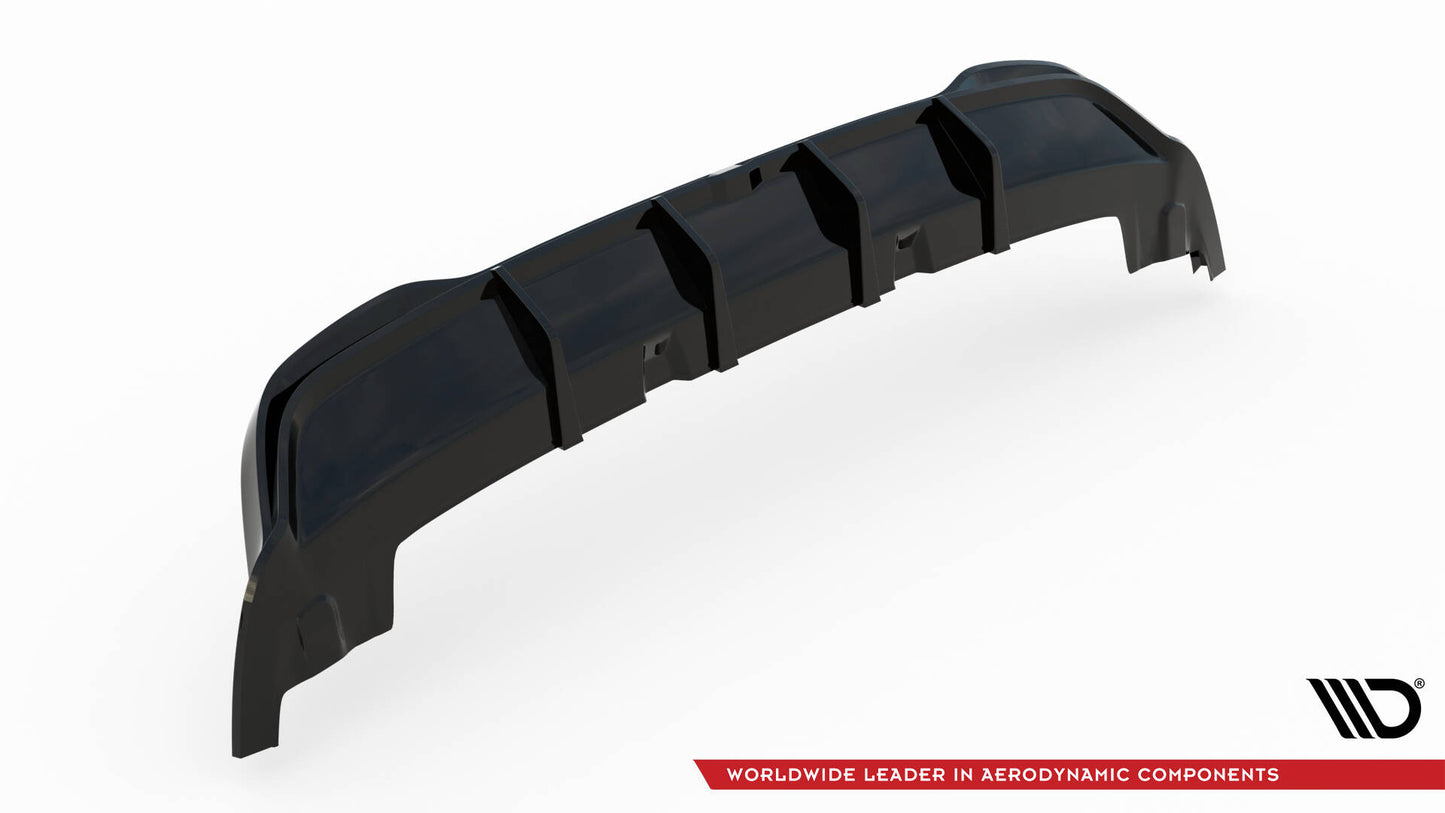 Diffusor Heck Ansatz für VW Golf GTE / R-Line Mk8 / Mk8 Facelift schwarz Hochglanz